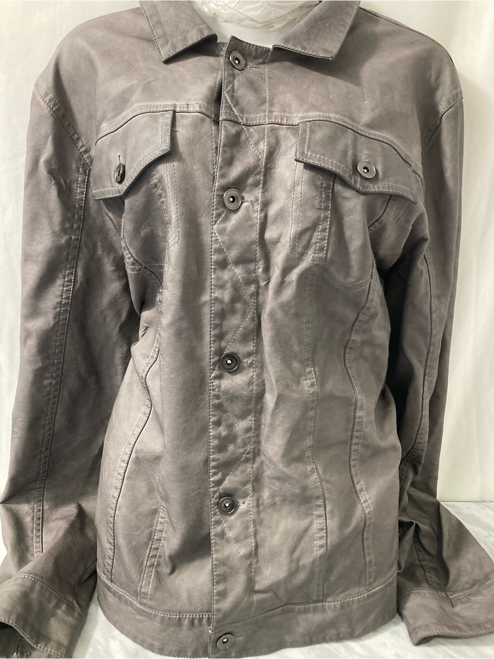 Point Zero Women’s Gray Utility Field Jacket Button Front L
